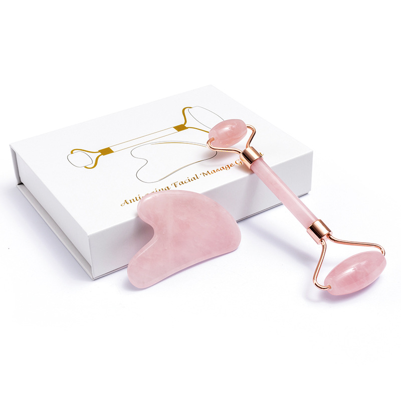 Jade Roller Gua Sha - Alat Pijat Perawatan Kulit Lift Wajah