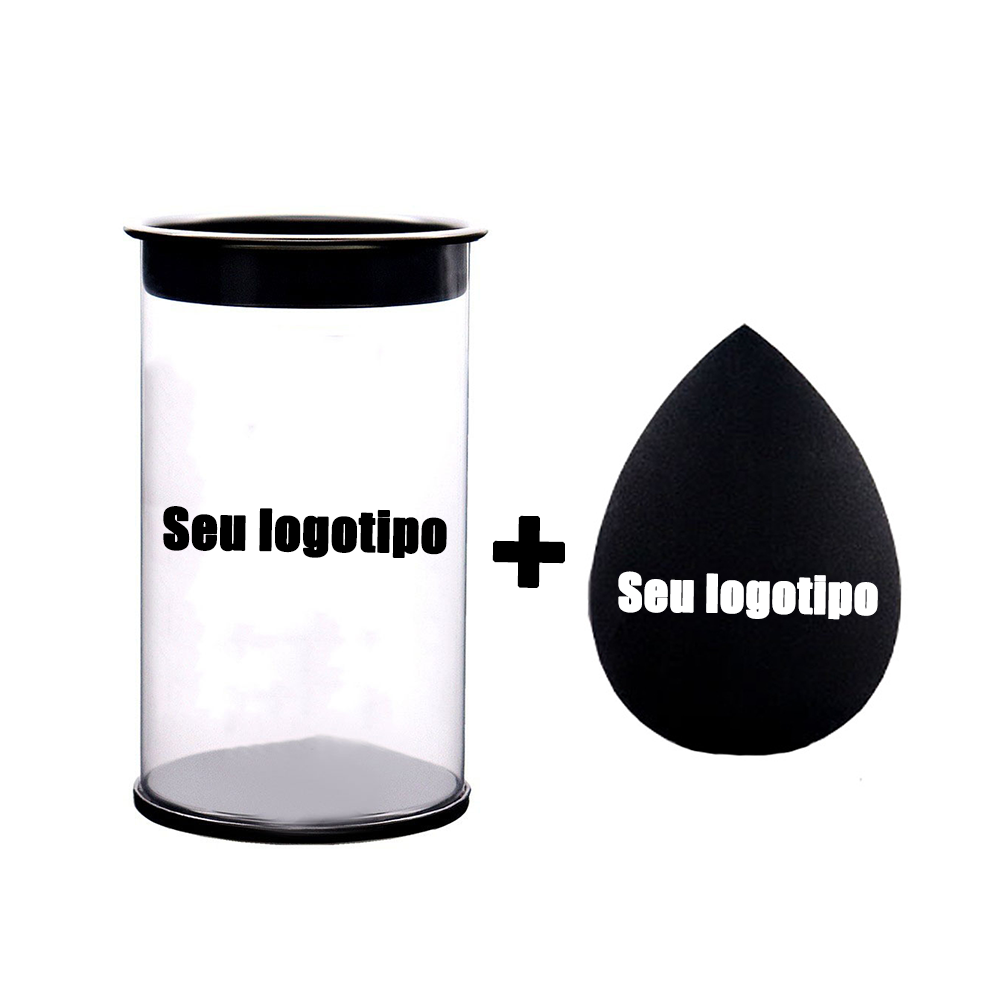 Beauty Makeup Egg - 25 Buah Logo Kustom Kotak Hitam