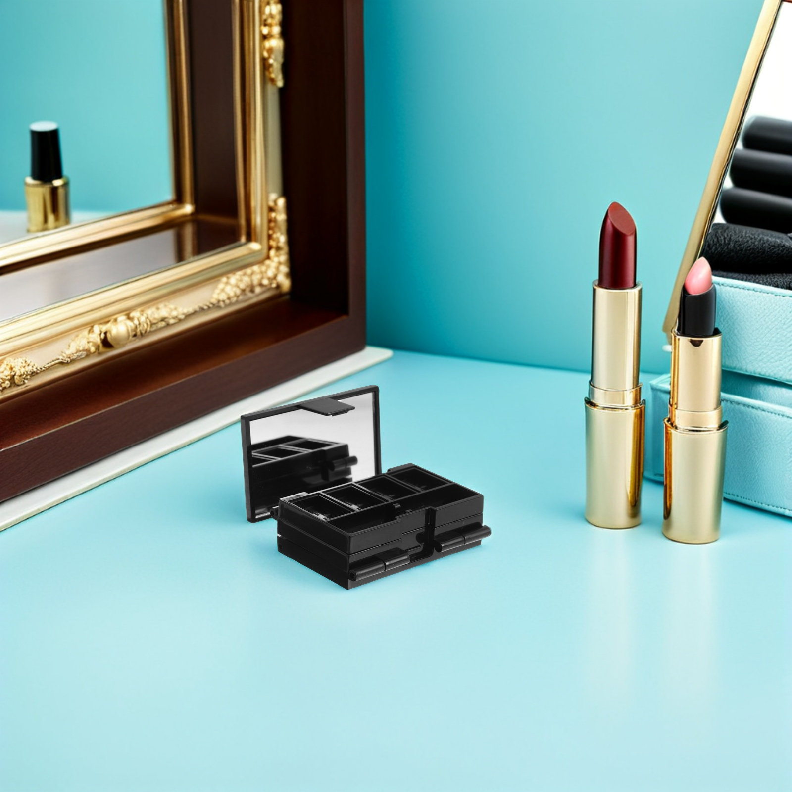 Beauty Makeup Eyeshadow Palette - 2 Buah Palet Rias Wajah Lipat