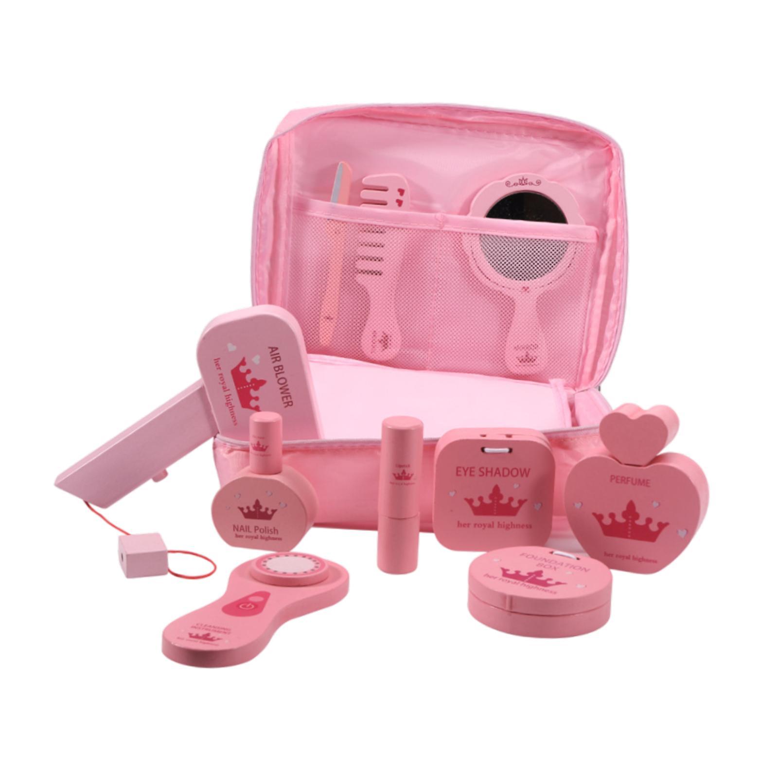 Beauty Makeup Kit For Girls - 10x Set Mainan Salon Kecantikan Kayu