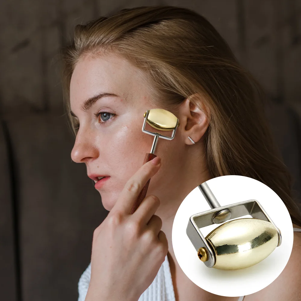 Jade Roller Gua Sha - Roller Baja Tahan Karat Berujung Runcing