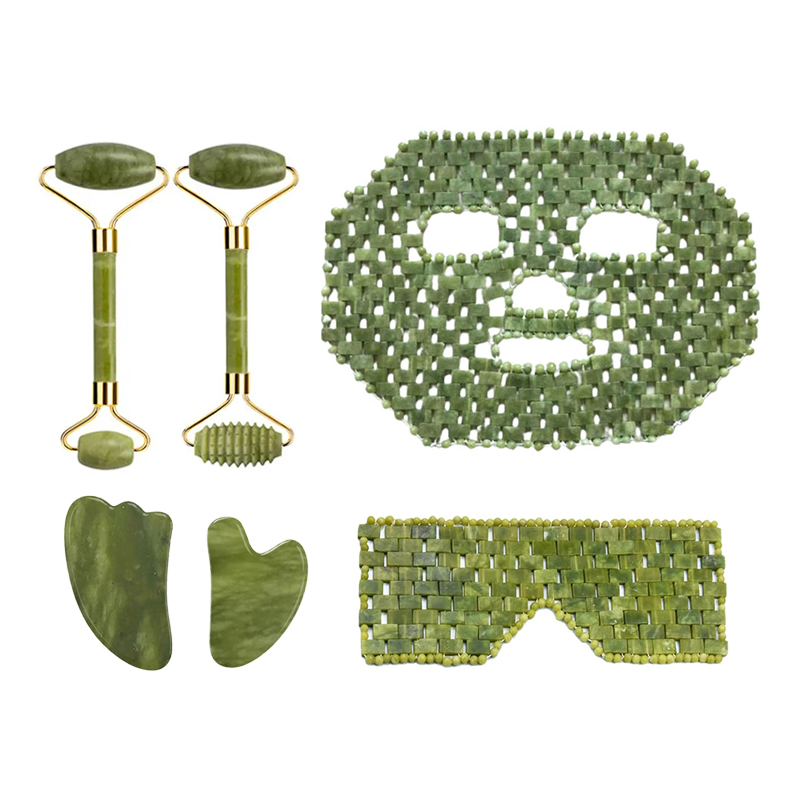 Jade Roller Gua Sha - Masker Wajah Giok Xiuyan Alami Alat