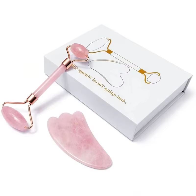 Set Roller Pijat Wajah Gua Sha - Jade Roller Gua Sha ulasan dan harga