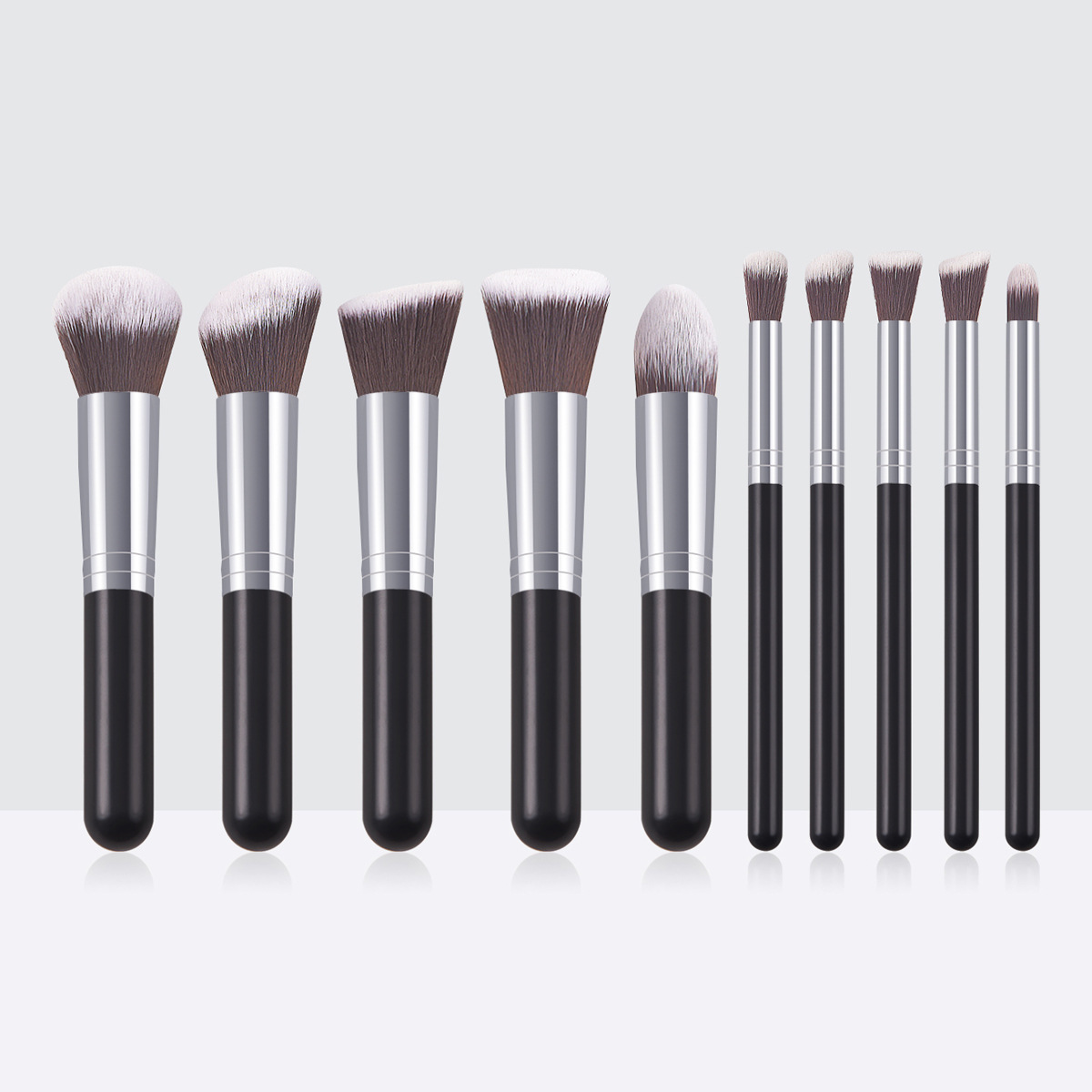 10 Buah Set Kuas Rias Minin Ko - Huda Beauty Makeup Brush Set ulasan dan harga