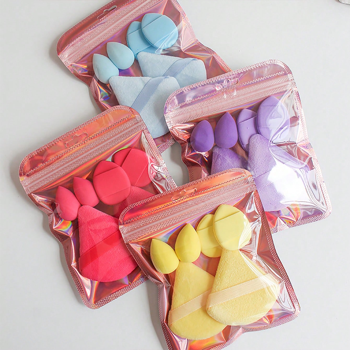 6Pcs Puff Bedak Segitiga Laser - Beauty Makeup Egg ulasan dan harga