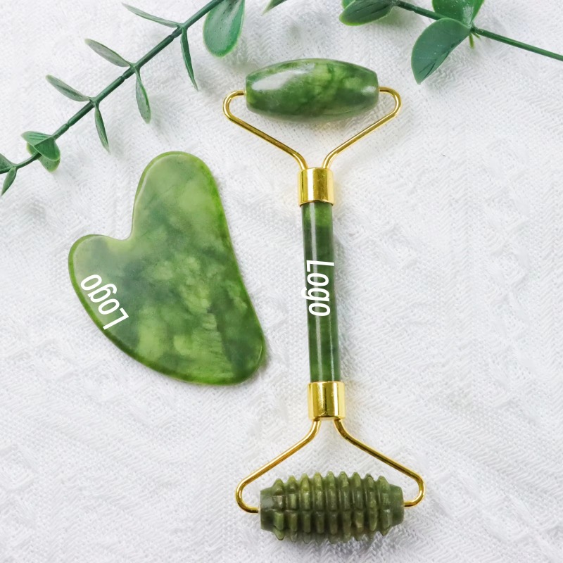 Set Jade Spike Roller & Gua Sh - Jade Roller Gua Sha ulasan dan harga