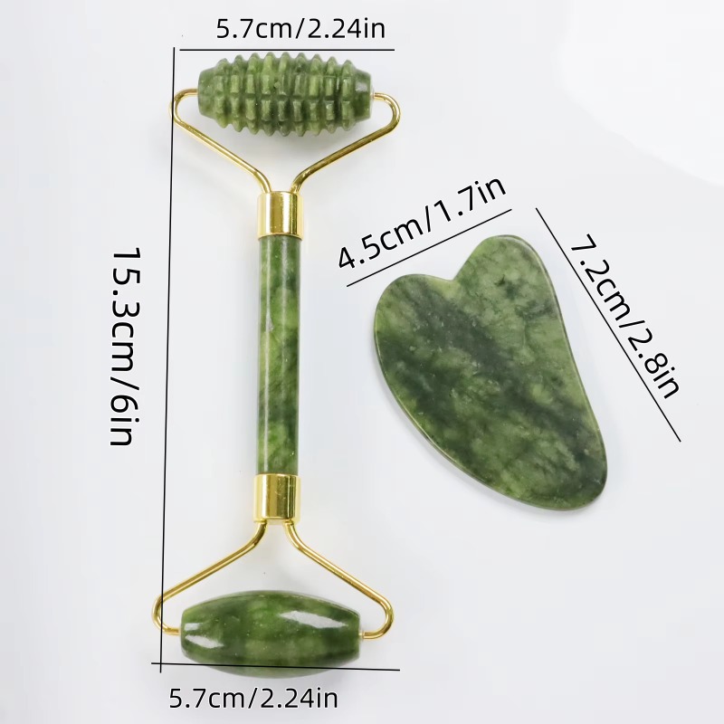 Set Jade Spike Roller & Gua Sh - Jade Roller Gua Sha ulasan dan harga