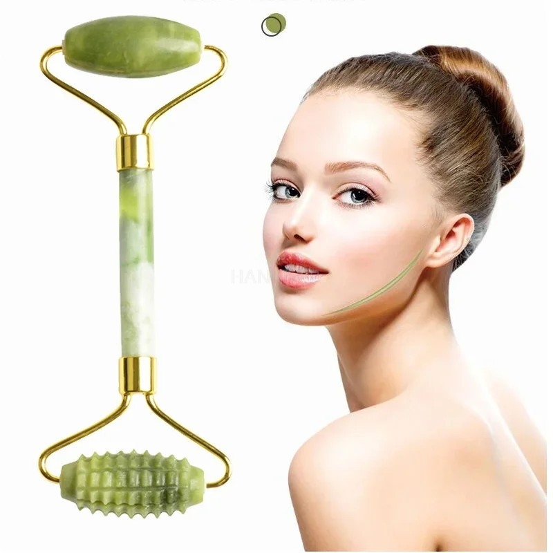 Set Roller Pijat Wajah Batu Gi - Jade Roller Gua Sha ulasan dan harga