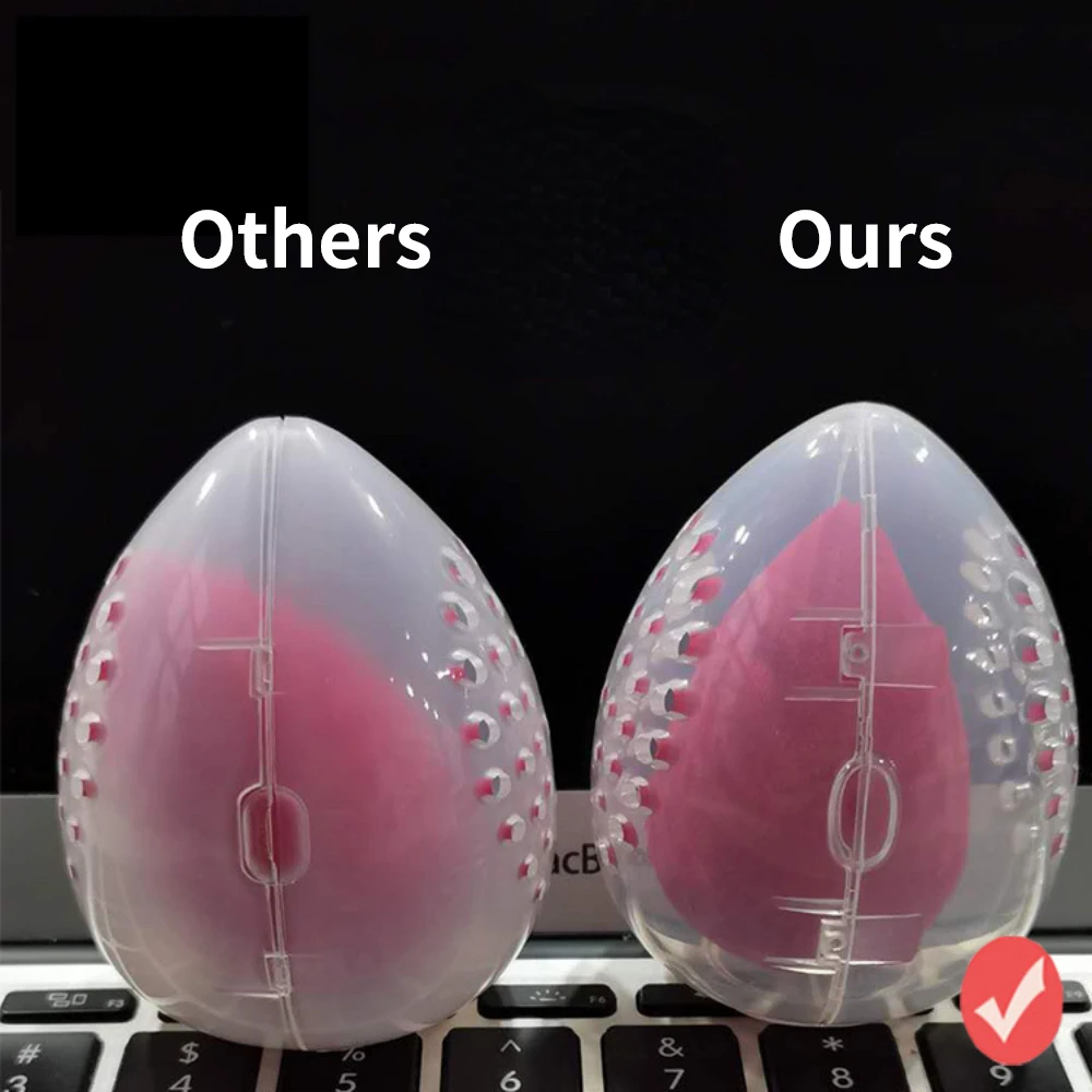 Kotak penyimpanan spons kosmet - Beauty Makeup Egg ulasan dan harga