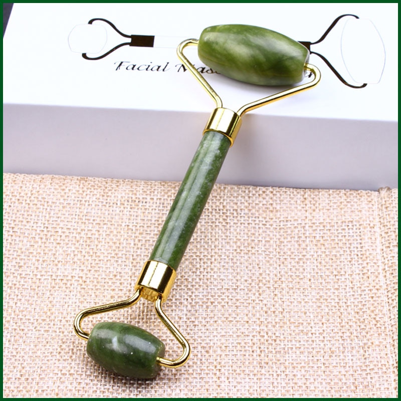 Set Roller giok wajah alami, b - Jade Roller Gua Sha ulasan dan harga