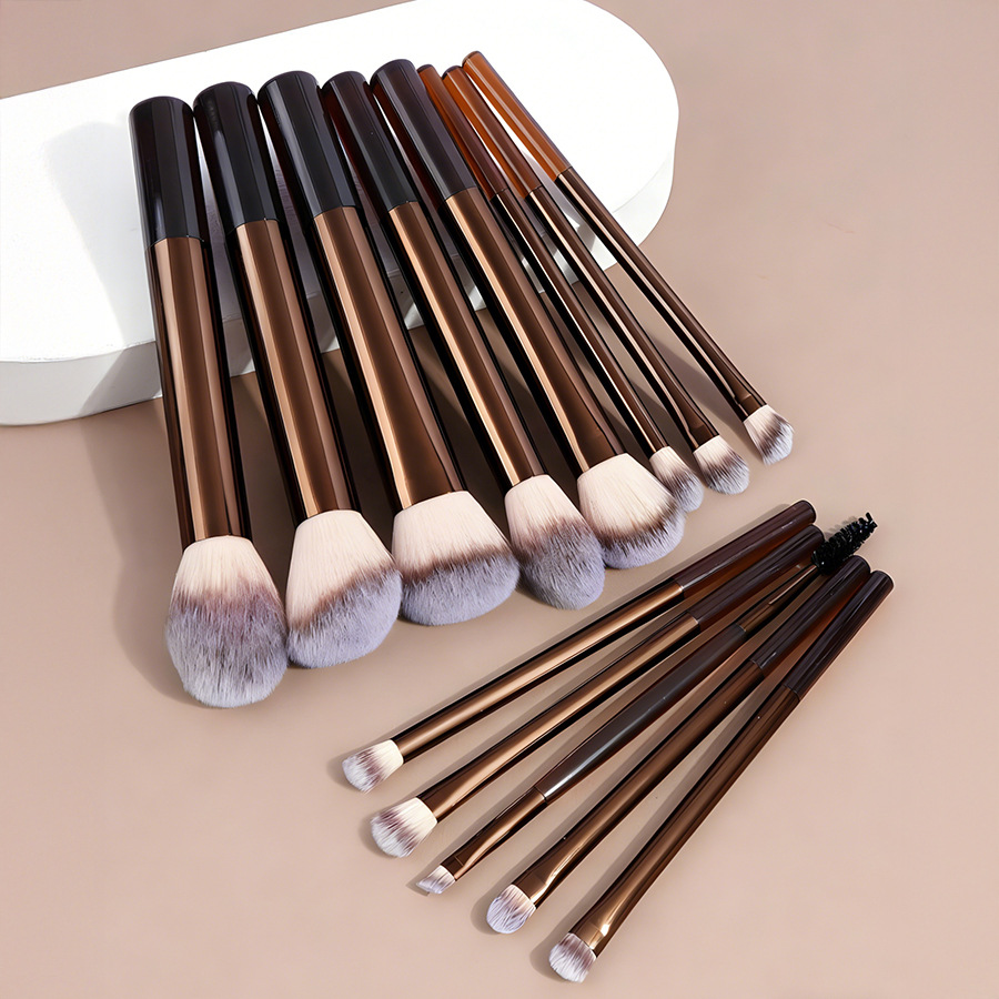 13 buah Set Kuas Rias, Bulu Ku - Huda Beauty Makeup Brush Set ulasan dan harga