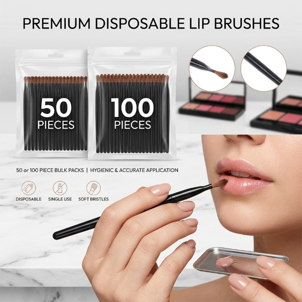 50/100 Buah Set Kuas Bibir Sek - Makeup Beauty Set ulasan dan harga