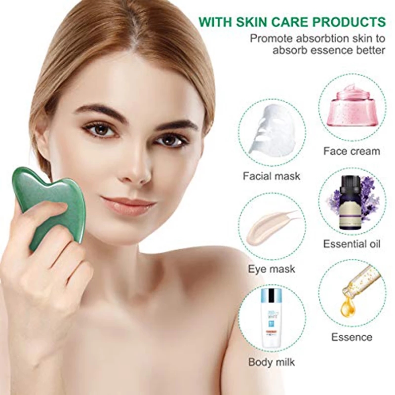 Set Pemijat Roller Batu Giok A - Jade Roller Gua Sha ulasan dan harga