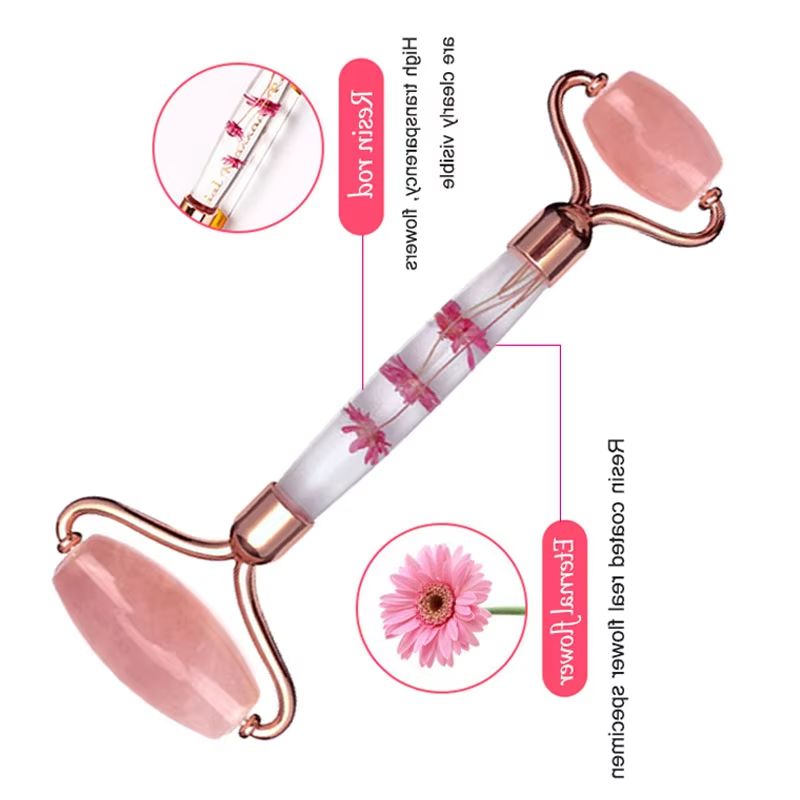 Rose Quartz Eternal Flower Rol - Jade Roller Gua Sha ulasan dan harga
