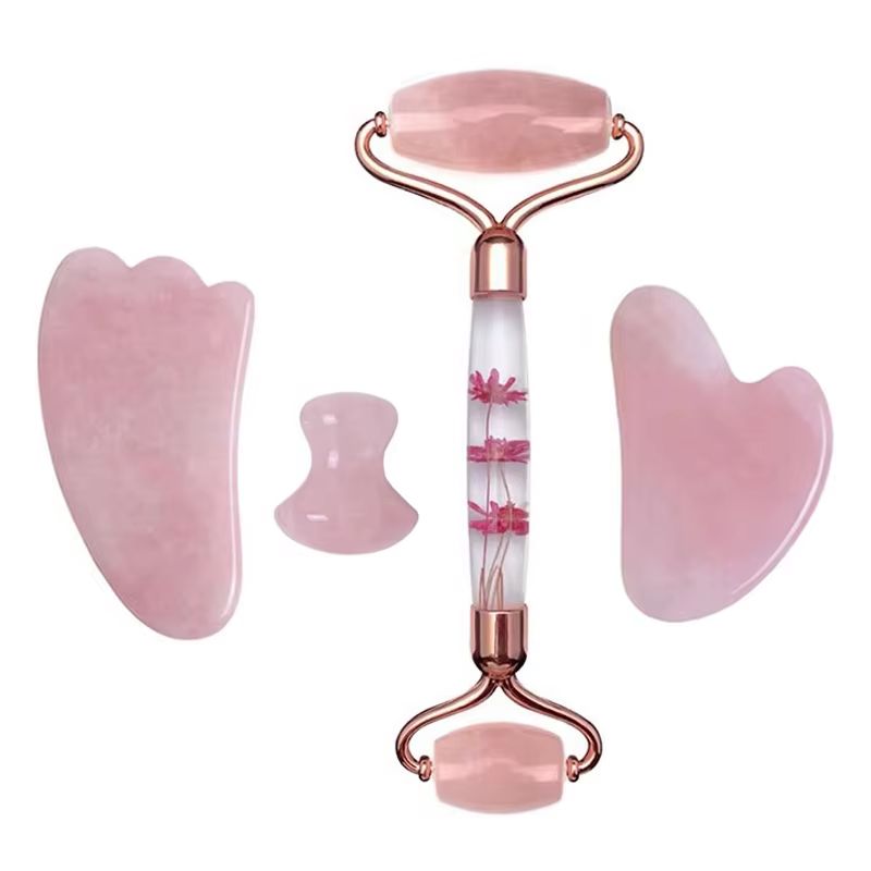 Rose Quartz Eternal Flower Rol - Jade Roller Gua Sha ulasan dan harga