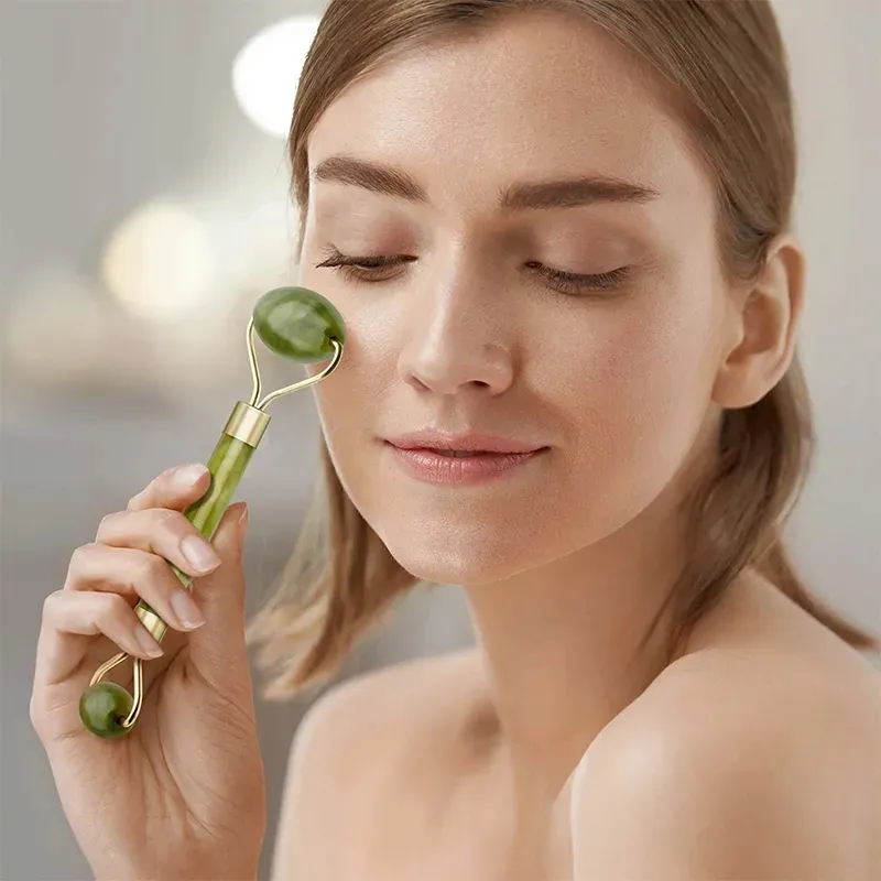 Set pijat Guasha rol giok alam - Jade Roller Gua Sha ulasan dan harga