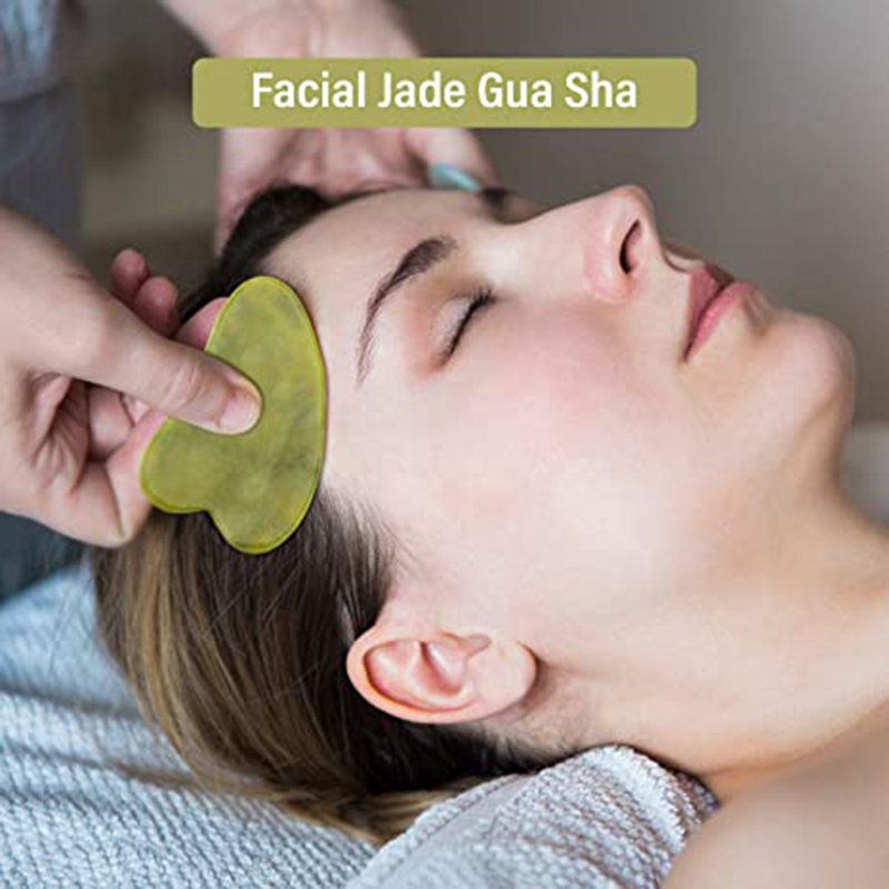 Set pijat Guasha rol giok alam - Jade Roller Gua Sha ulasan dan harga