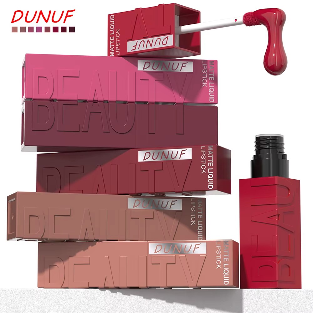 DUNUF Lipstik Matte 8 Warna, T - Lip Gloss Plumping ulasan dan harga
