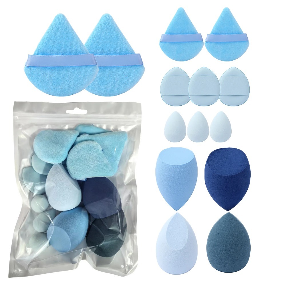 14Pcs Set Spons Makeup Velvet  - Beauty Makeup Egg ulasan dan harga