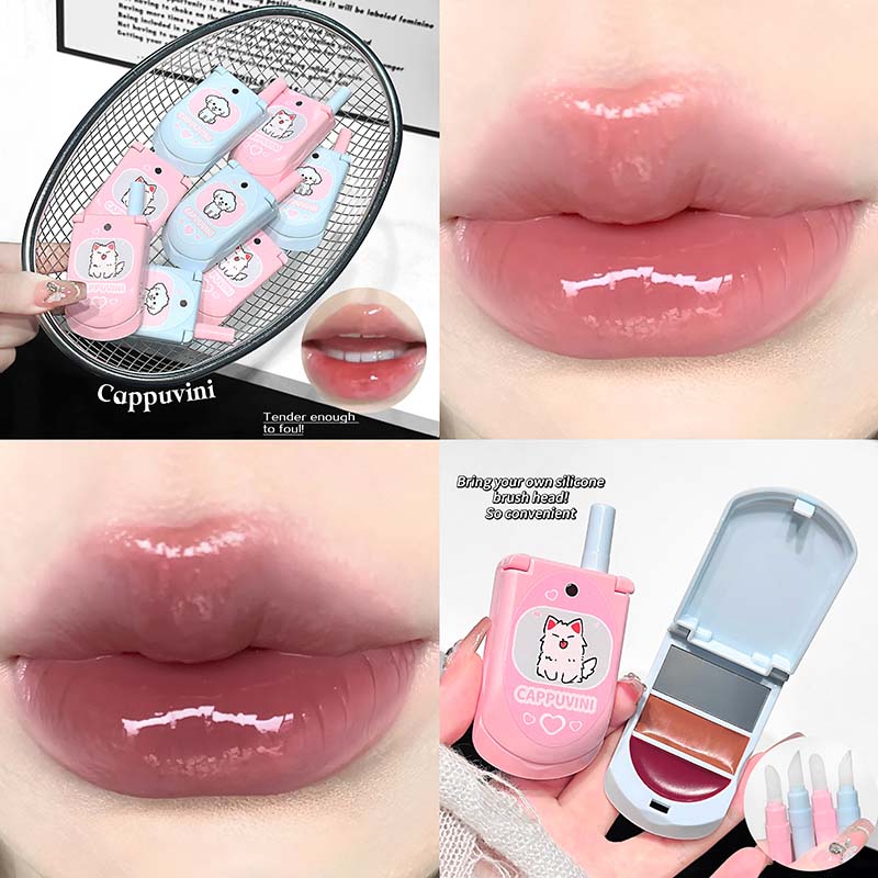 Lipgloss Padat Pelembap Dua Wa - Lip Gloss Plumping ulasan dan harga
