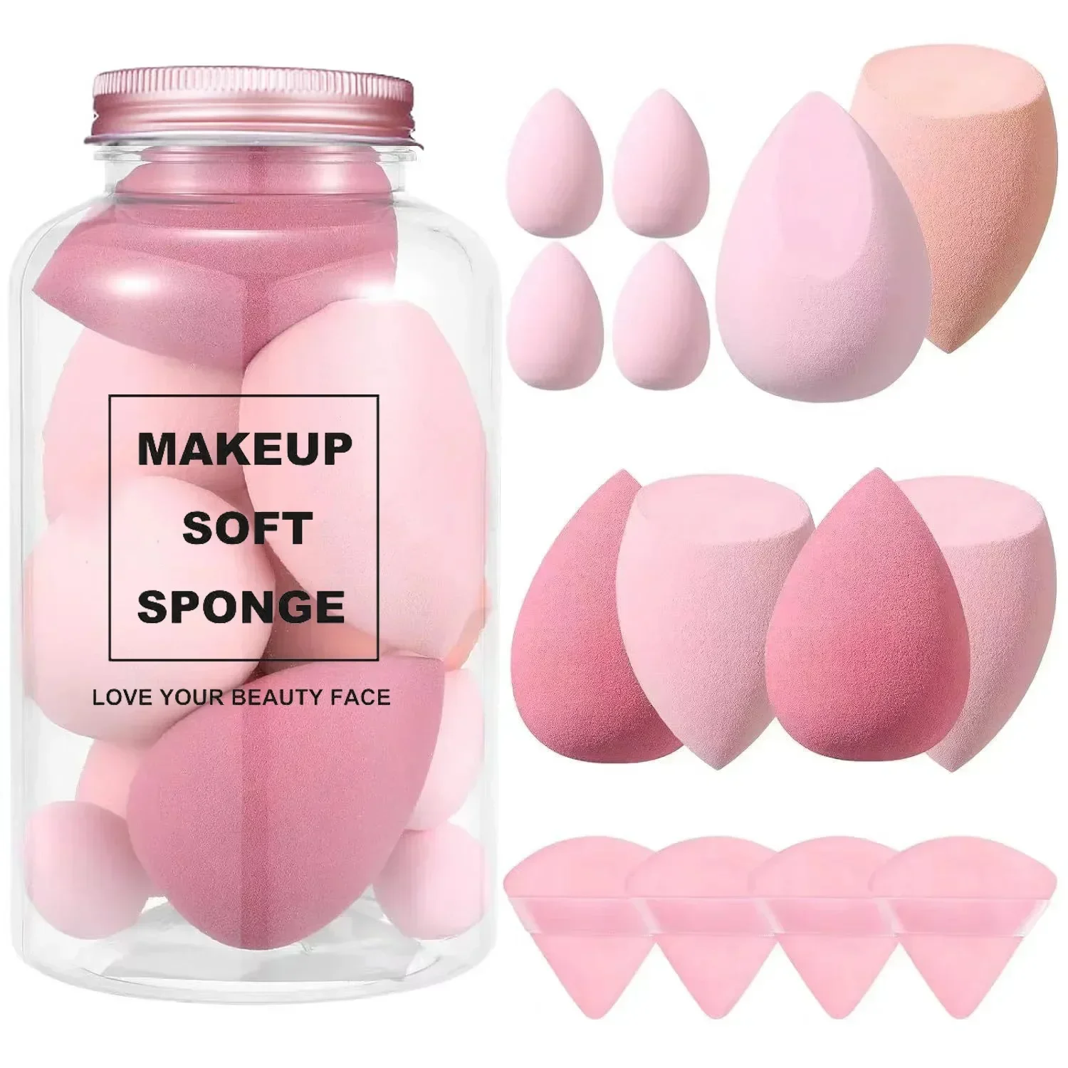 Spons rias wajah, 12/14 buah s - Beauty Makeup Egg ulasan dan harga