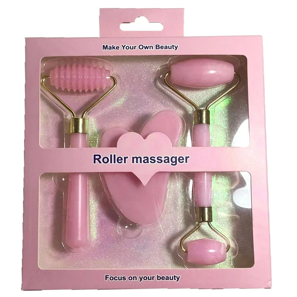 Pemijat Rol Resin untuk Wajah  - Jade Roller Gua Sha ulasan dan harga