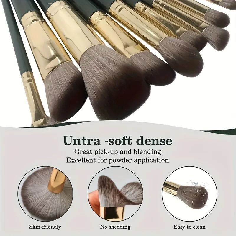 Set kuas rias 14 buah kuas Eye - Huda Beauty Makeup Brush Set ulasan dan harga