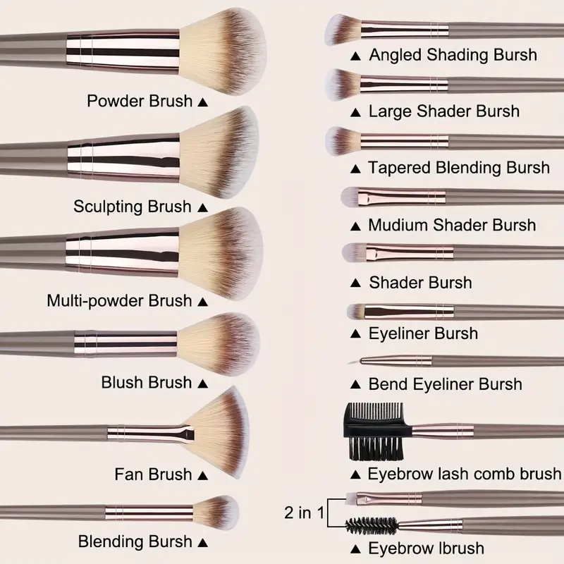 3-20 Buah Set Kuas Rias Premiu - Huda Beauty Makeup Brush Set ulasan dan harga