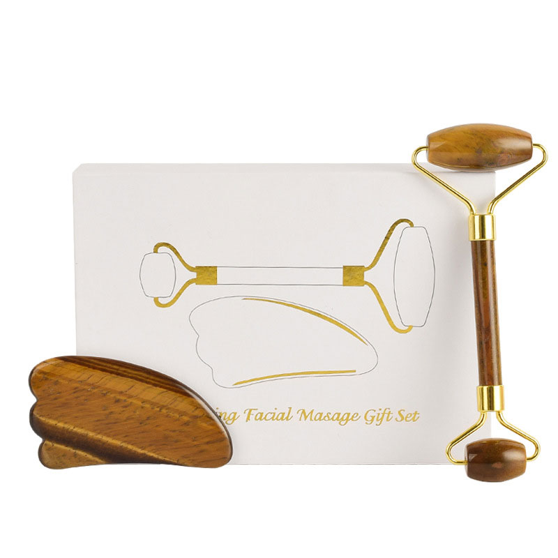 Batu Mata Harimau Alami Pengik - Jade Roller Gua Sha ulasan dan harga