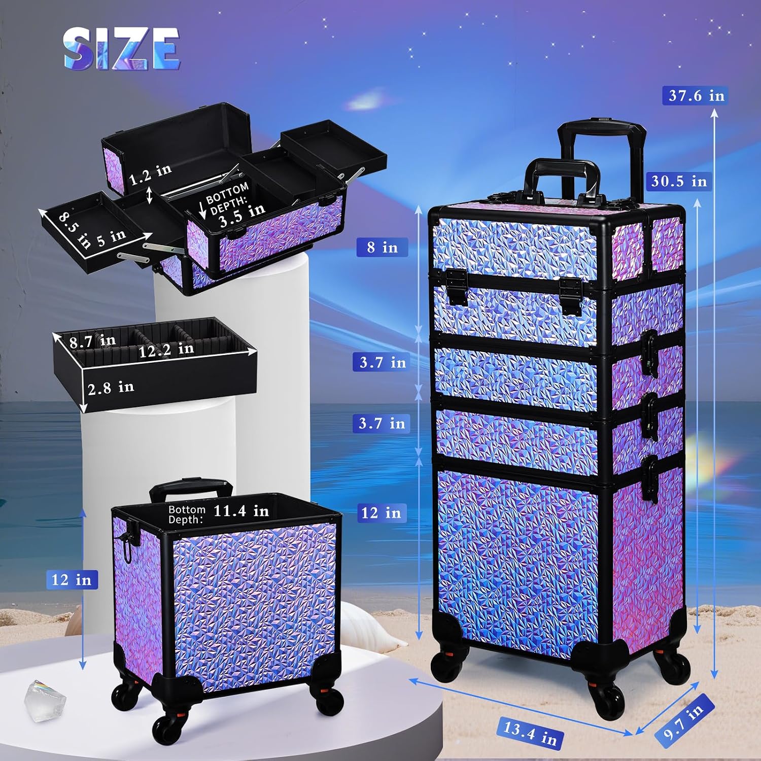 Koper Rias Beroda, Troli Penyi - Makeup Beauty Set ulasan dan harga