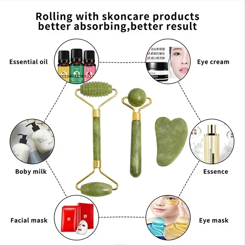 Roller Jade Alami Gua Sha Batu - Jade Roller Gua Sha ulasan dan harga