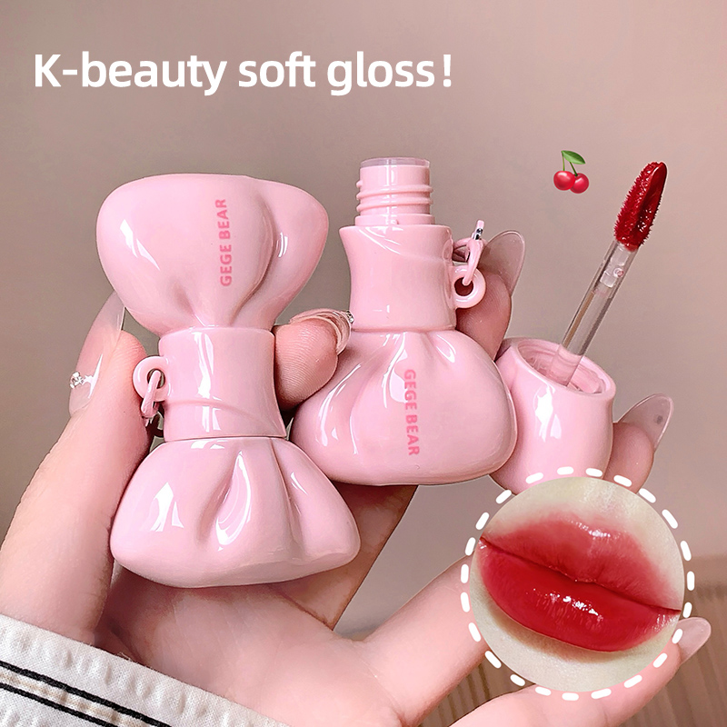 GEGE BEAR Bow Lip Gloss Tidak  - Lip Gloss Plumping ulasan dan harga