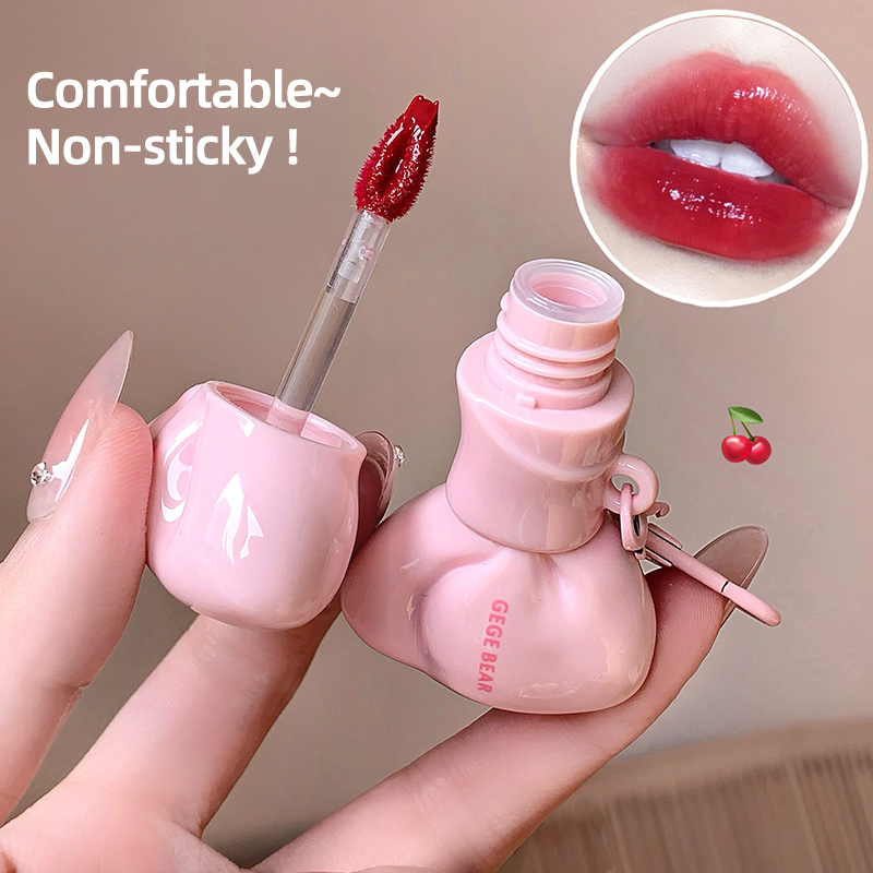 GEGE BEAR Bow Lip Gloss Tidak  - Lip Gloss Plumping ulasan dan harga
