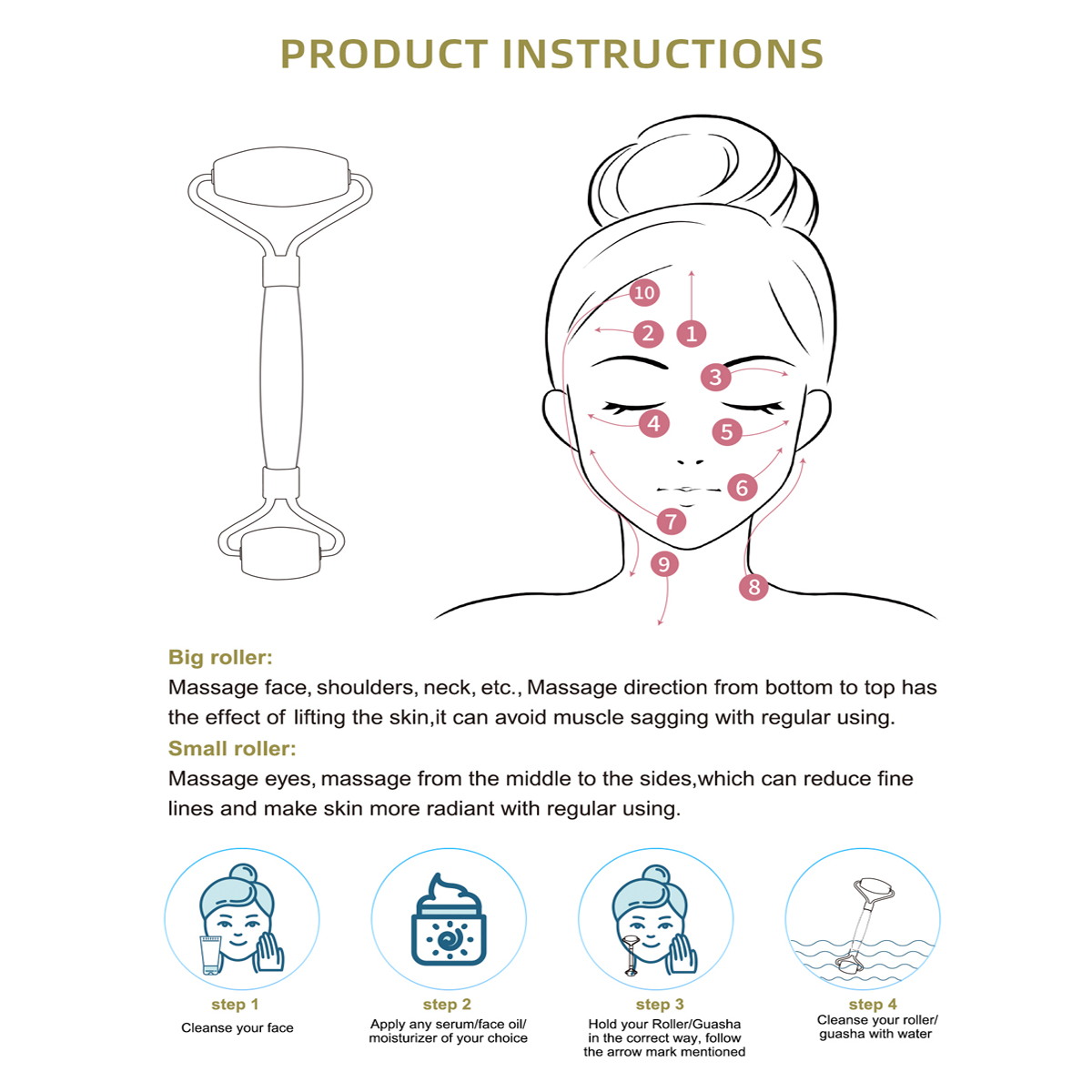 Alat pijat rol giok alami untu - Jade Roller Gua Sha ulasan dan harga