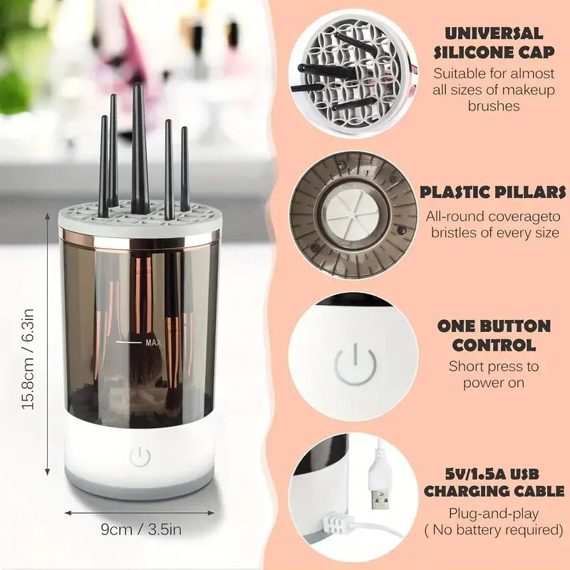 Pembersih Kuas Rias Elektrik P - Beauty Makeup Products ulasan dan harga