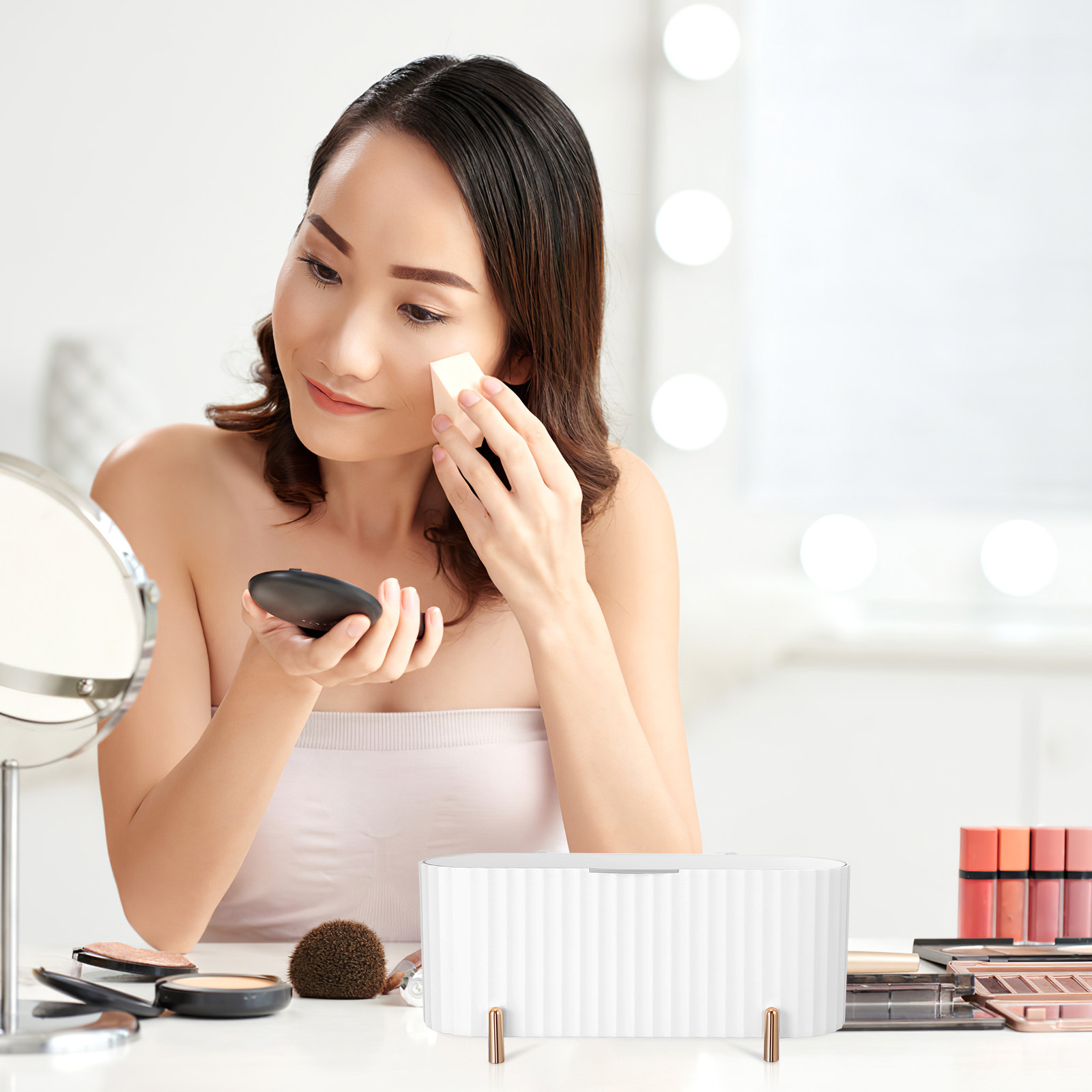 2 Buah Kotak Penyimpanan 3 Sek - Beauty Makeup Egg ulasan dan harga